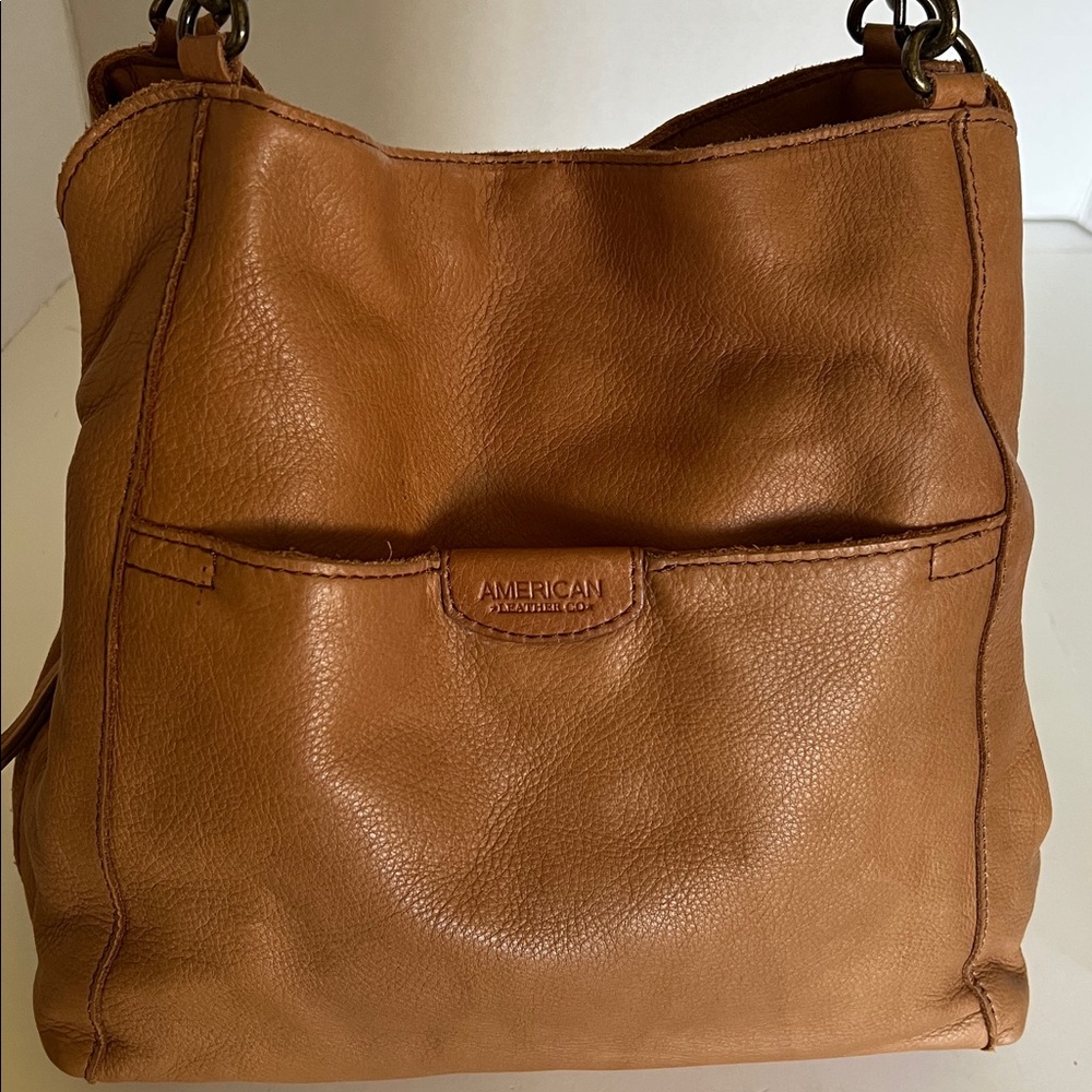 American Leather Co. Austin Triple Entry Hobo Shoulder Bag